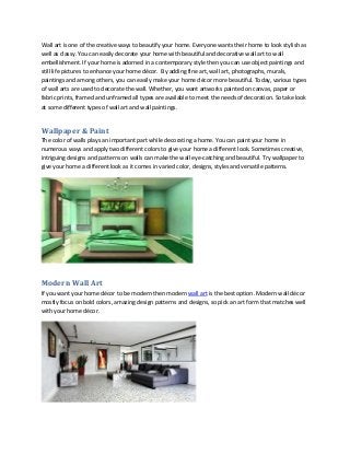 7 Different Types of Wall Art & Décor