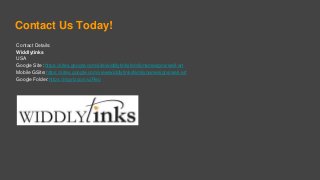 Contact Us Today!
Contact Details:
Widdlytinks
USA
Google Site :https://sites.google.com/site/widdlytinksfamilynamesigns/wall-art
Mobile GSite:https://sites.google.com/view/widdlytinksfamilynamesigns/wall-art
Google Folder:https://mgyb.co/s/vJReo
 