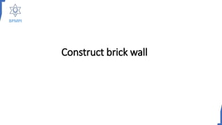 Construct brick wall
 