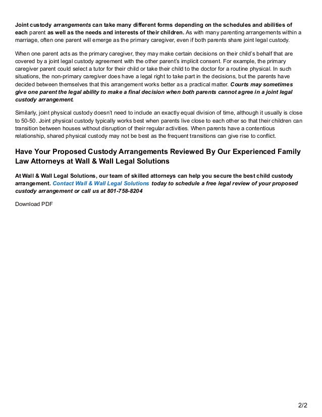 Joint Legal and Joint Physical Custody