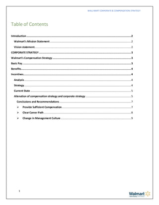 Walmart Equity Reesearch Comp Set Wallmart compensation strategy assignment | DOCX
