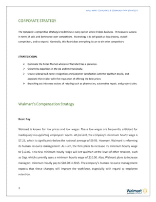 Walmart Comp Set Wallmart compensation strategy assignment | DOCX