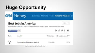 Huge Opportunity
http://money.cnn.com/pf/best-jobs/2015/list/
 