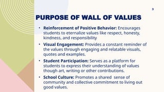 Integrity Values Examples Wall of Values: Building Character DailyEducation-FRiendly | PPTX