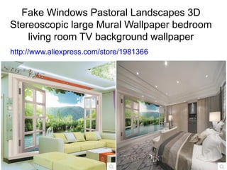Fake Windows Pastoral Landscapes 3D
Stereoscopic large Mural Wallpaper bedroom
living room TV background wallpaper
http://www.aliexpress.com/store/1981366
 