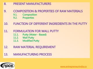 Wall Putty, Painter's Putty, Wall Care Putty, Ideal for Finishing and ...