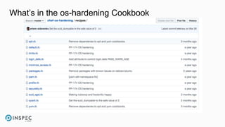 What’s in the os-hardening Cookbook
 