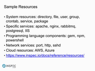 Adding Security and Compliance to Your Workflow with InSpec | PPT