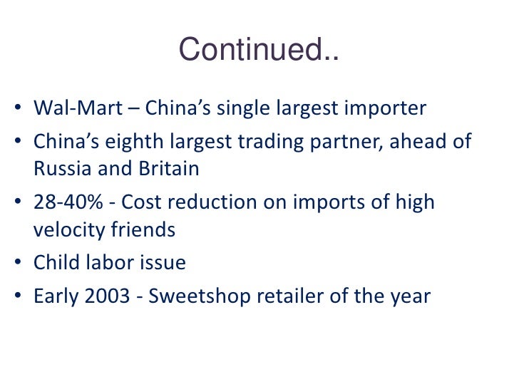 Wal mart stores in 2003 case study summary