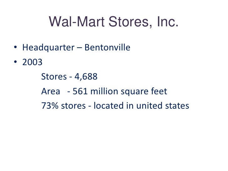 Wal-mart stores inc harvard case study