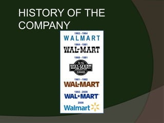 HISTORY OF THE
COMPANY
 