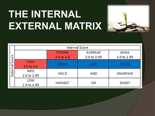 THE INTERNAL
EXTERNAL MATRIX
 