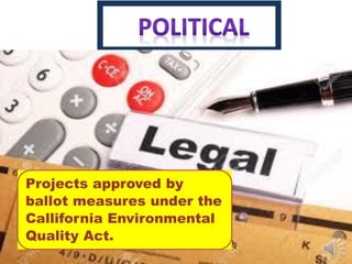 Projects approved by
ballot measures under the
Callifornia Environmental
Quality Act.
 