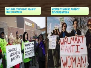EMPLOYEE COMPLAINTS AGAINST
HEALTH HAZARDS
WOMEN STANDING AGAINST
DISCRIMINATION
 