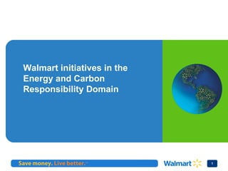 Walmart initiatives in the Energy and Carbon Responsibility Domain 