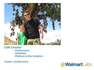 Cliff Crocker
- Performance
- Reliability
- Platform & Site Analytics
Twitter: @cliffcrocker
 