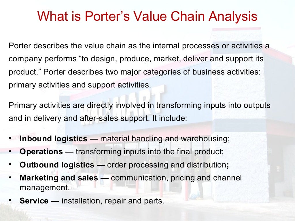 Walmart value chain analysis