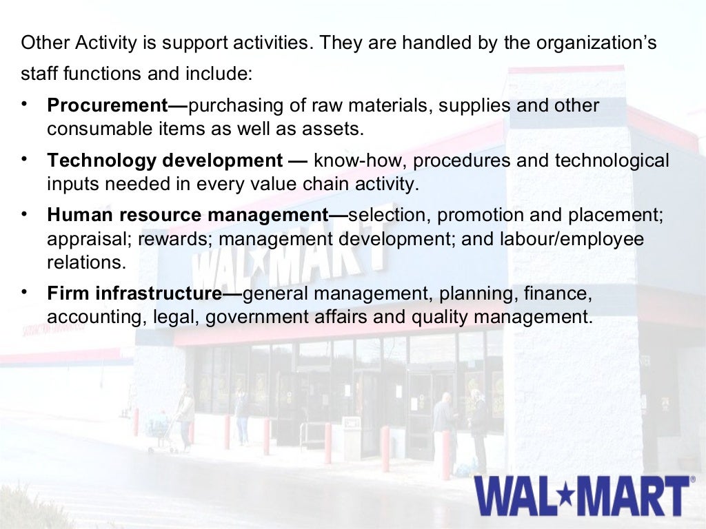 Walmart value chain analysis