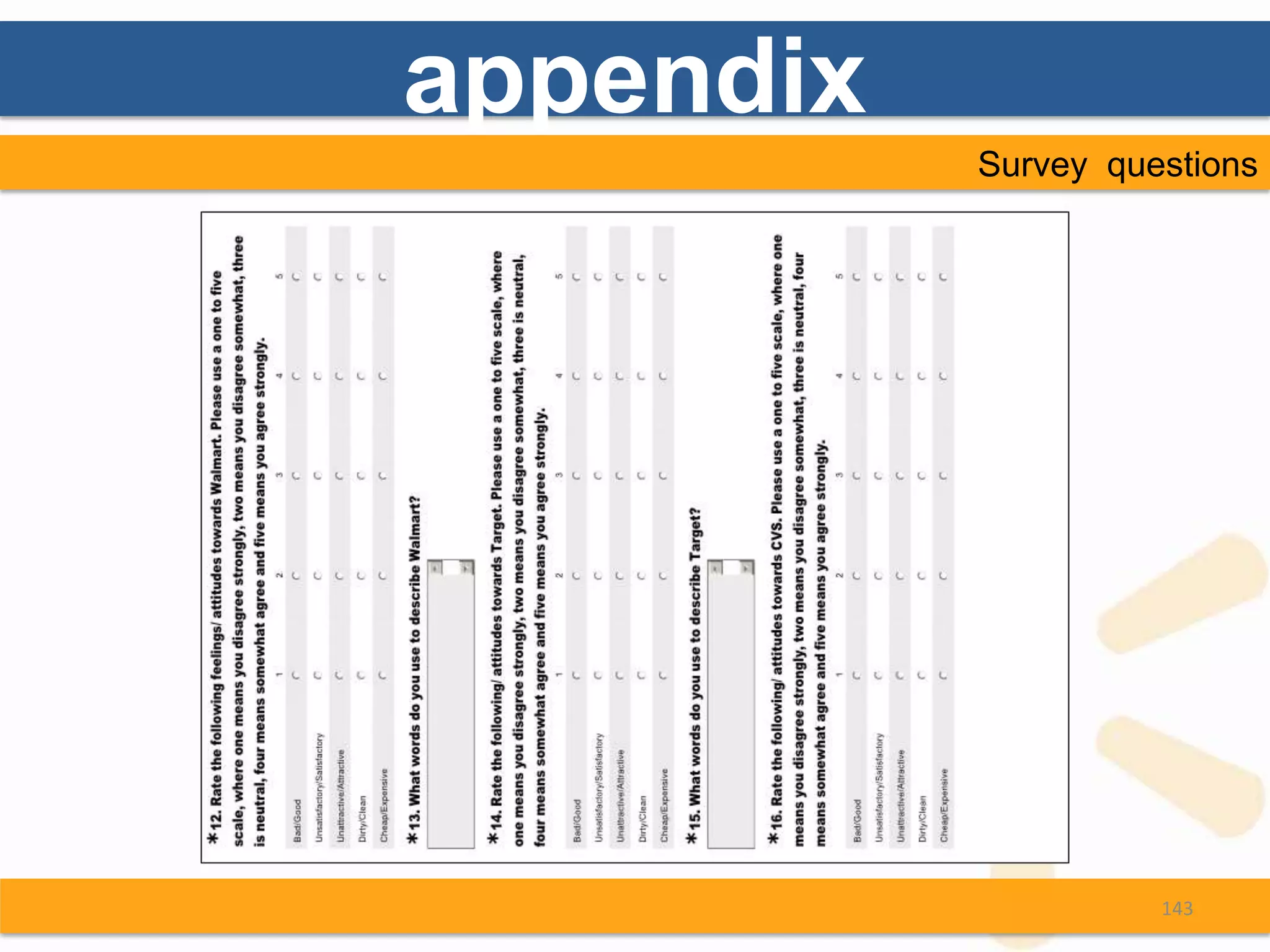 appendix
           Survey questions




                     143
 