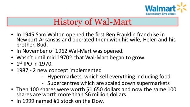 Foundation of the first wal mart in 1962