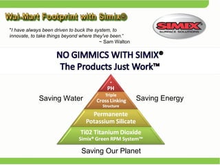 " I have always been driven to buck the system, to innovate, to take things beyond where they've been. “  ~ Sam Walton  Saving Water Saving Energy Saving Our Planet 