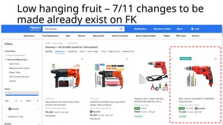 Low hanging fruit – 7/11 changes to be
made already exist on FK
 