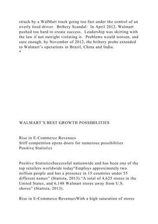 WalmartScanning the External EnvironmentBrenda Catr.docx