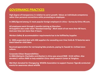 Wal mart strategies china- prashant