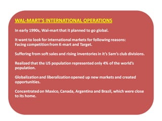 Wal mart strategies china- prashant