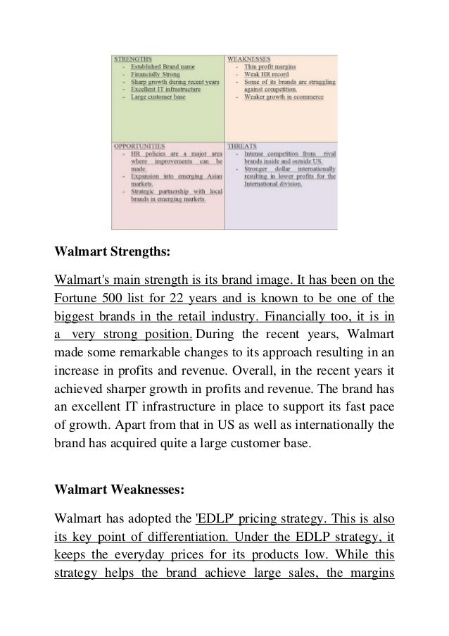 Walmart Swot Analysis Wal Mart