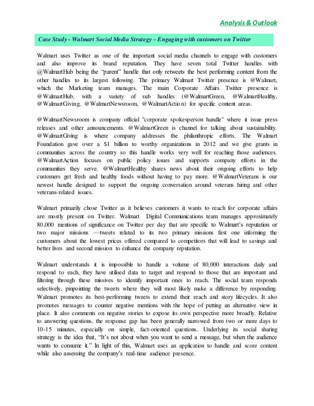 Case Study Walmart Social Media Strategy Engaging with customers