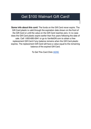$100 Walmart Gift Card