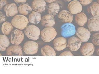 Walnut ai
What we learnt from processing 100k job postings with NLP and WordEmbedding Methods
beta
 