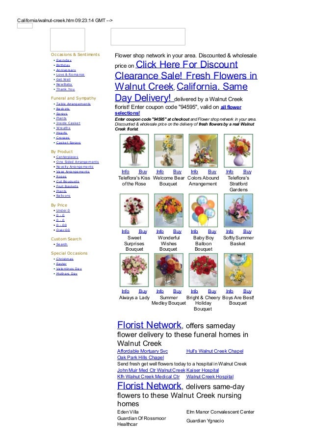 Walnut Creek Discount Whole Sale Flowers Florists