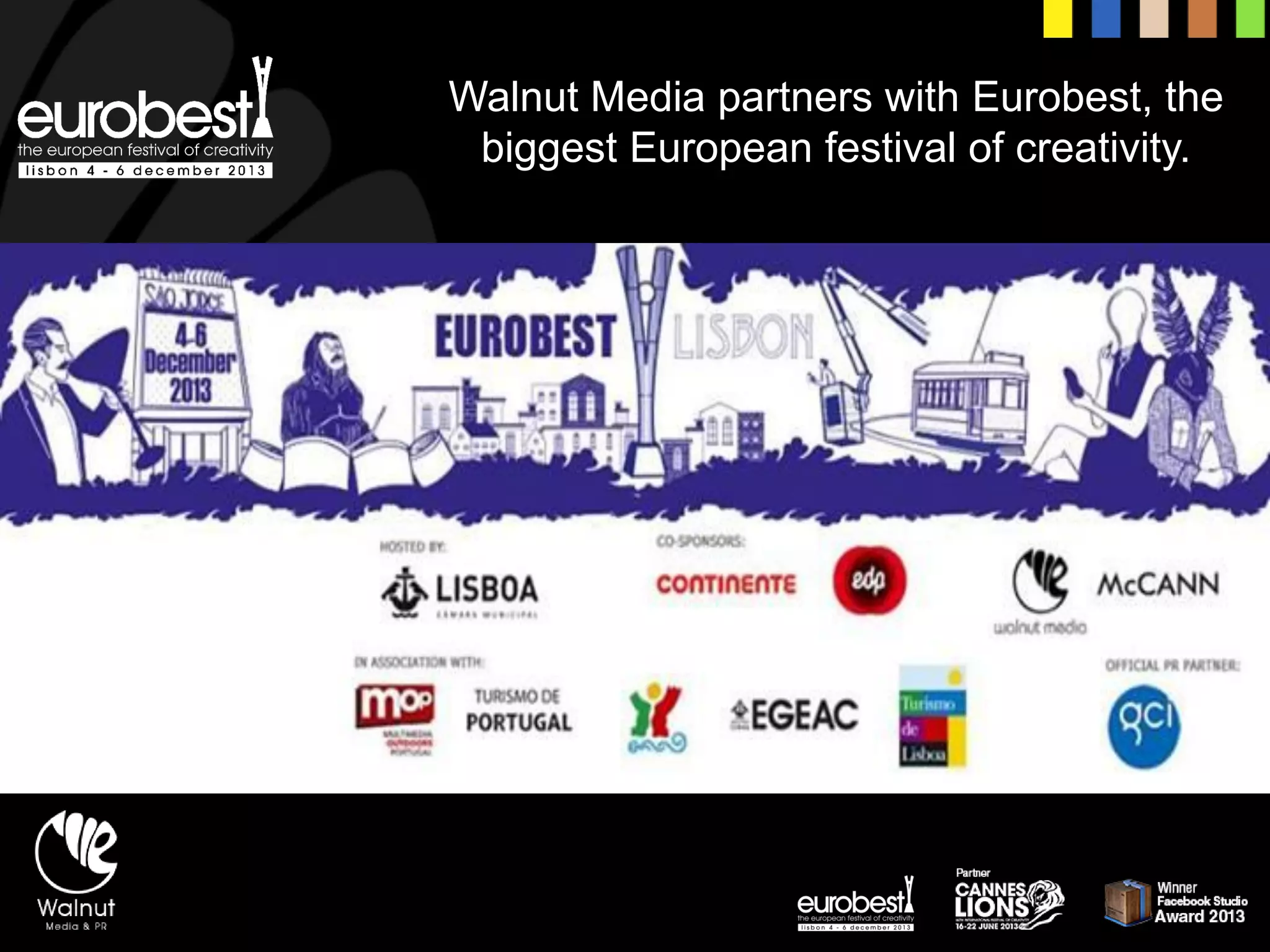 Walnut Media partners with Eurobest, the biggest European festival of creativity.  