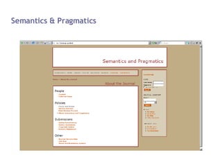 Semantics & Pragmatics 