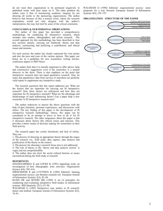 Walsham 2006 Summary Team 6 Revised | DOC