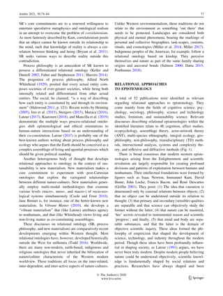 Relational Sa Towards a Relational Paradigm in Sustainability Research, Practice, and ...