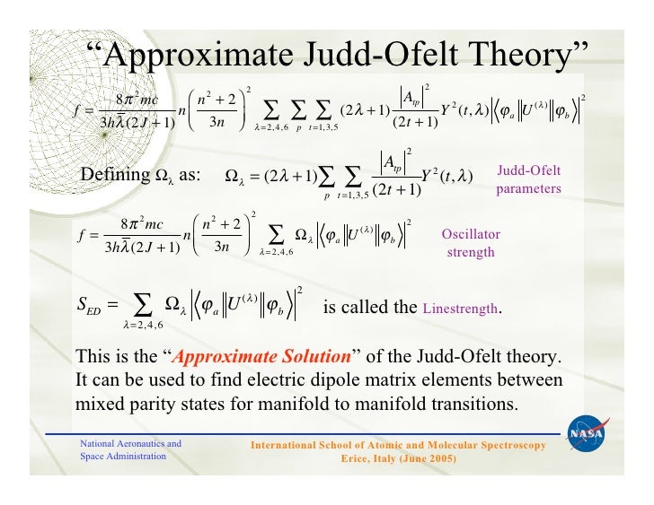 judd ofelt theory principles and practices judd ofelt theory