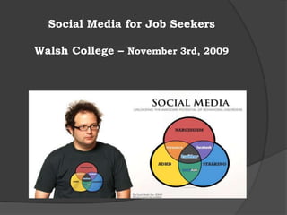 Social Media for Job Seekers Walsh College – November 3rd, 2009 