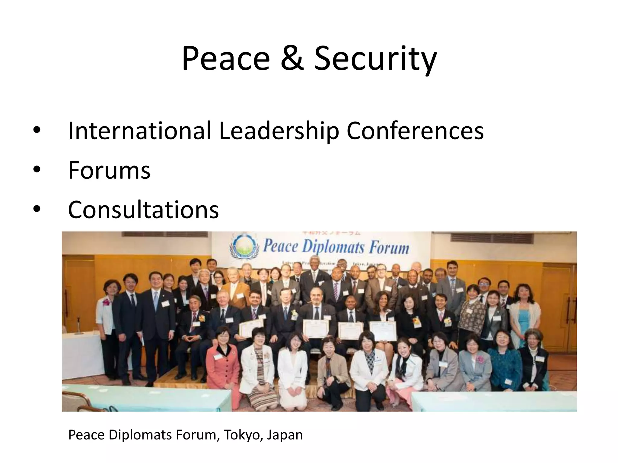 • Meetings at UN Headquarters: New York and Vienna
• Supporting UN Initiatives
• Partnerships
Nigeria: Remembering Holocaust and Genocide Victims
UN RELATIONS
 