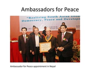 Heads of state and government addressed UPF’s World Summit 2013 in Seoul, Korea,
February 22-25 on “Peace, Security, and Human Development.”
World Summit
 