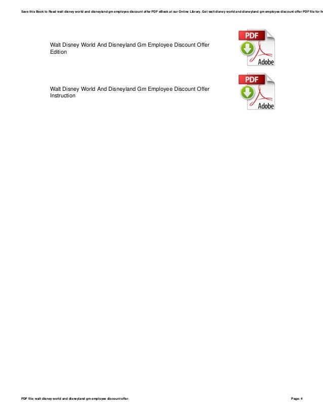 Walt disneyworldanddisneylandgmemployeediscountoffer