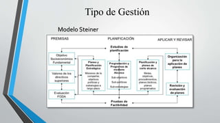 Tipo de Gestión
Modelo Steiner
 