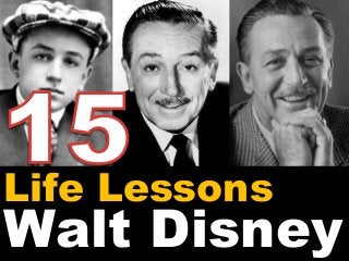 Life Lessons

Walt Disney

 