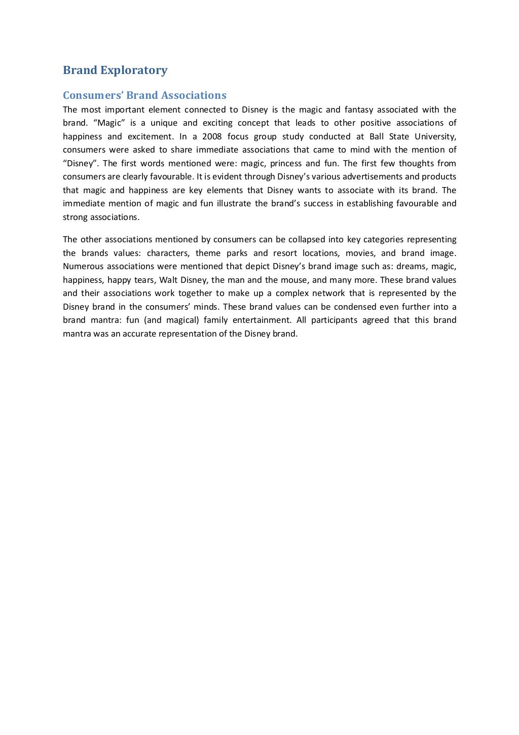 Brand Management Walt Disney (Case Study)