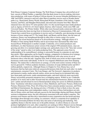 Walt Disney Company Corporate Strategy The Walt Disney Company has a d.docx