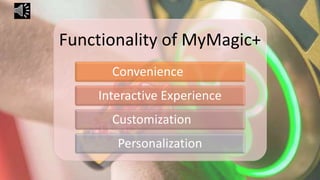 Functionality of MyMagic+
Convenience
Interactive Experience
Customization
Personalization
 
