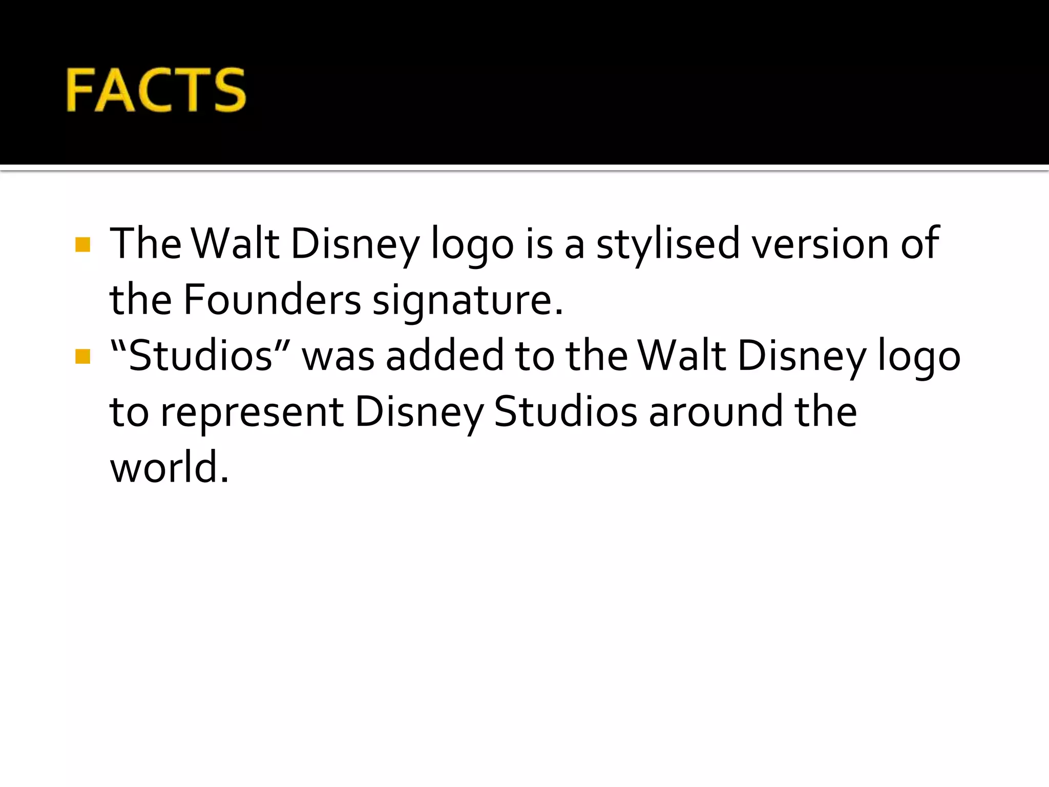 Represents Disney Walt disney logo | PPTX