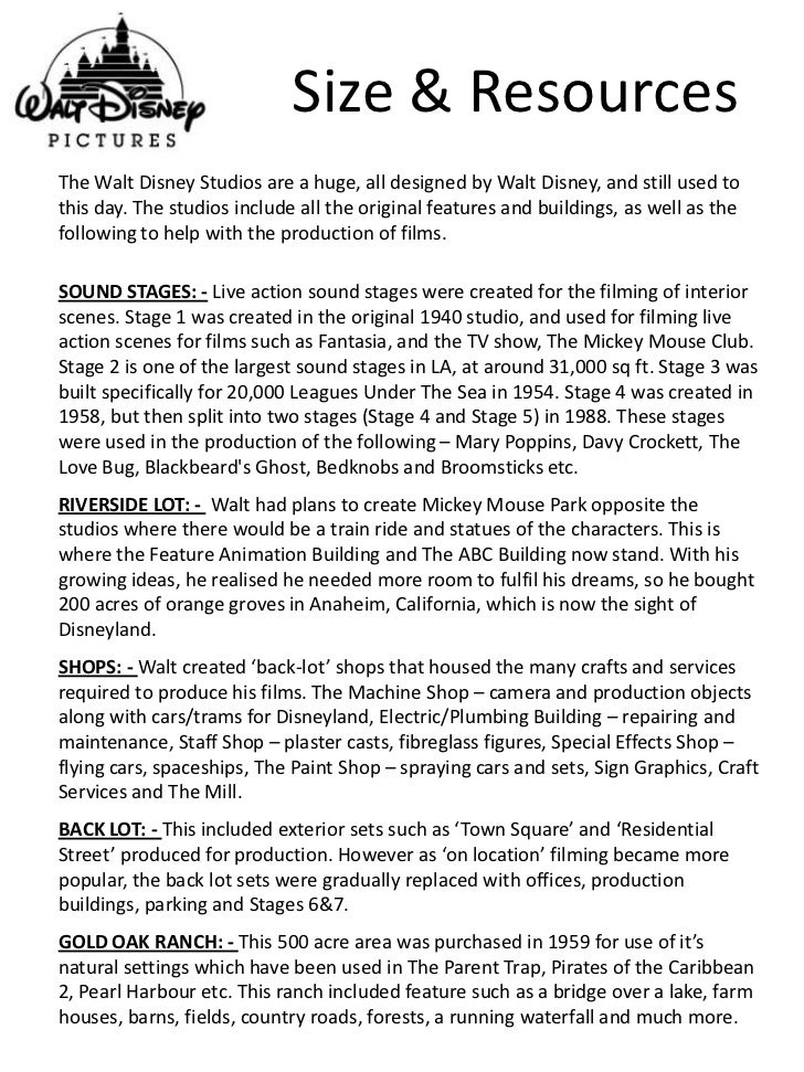 Walt disney case study
